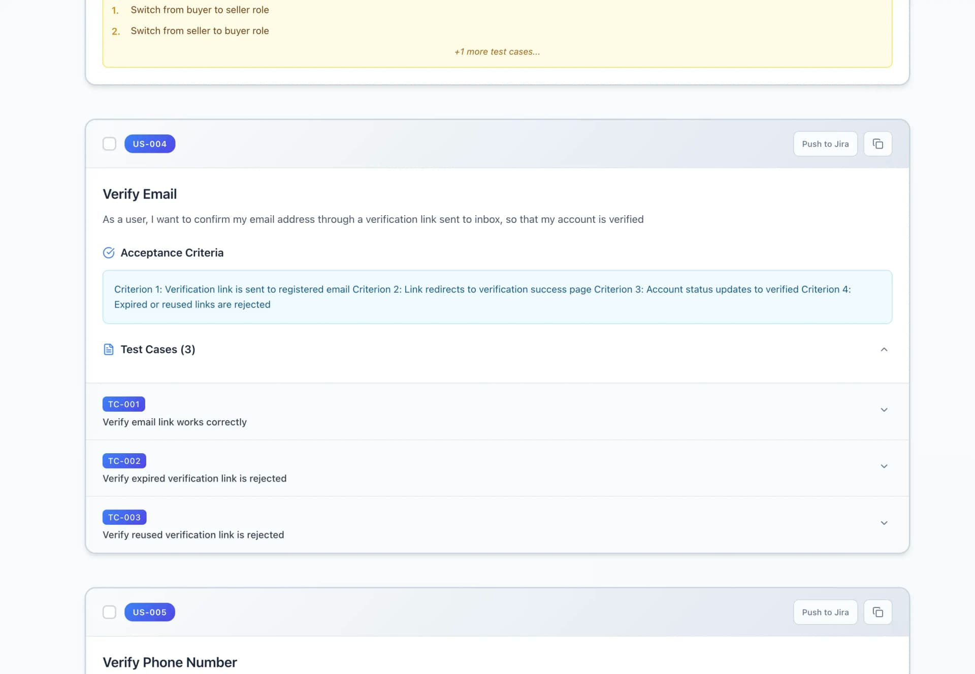 Scribbles input interface showing meeting notes being converted to user stories